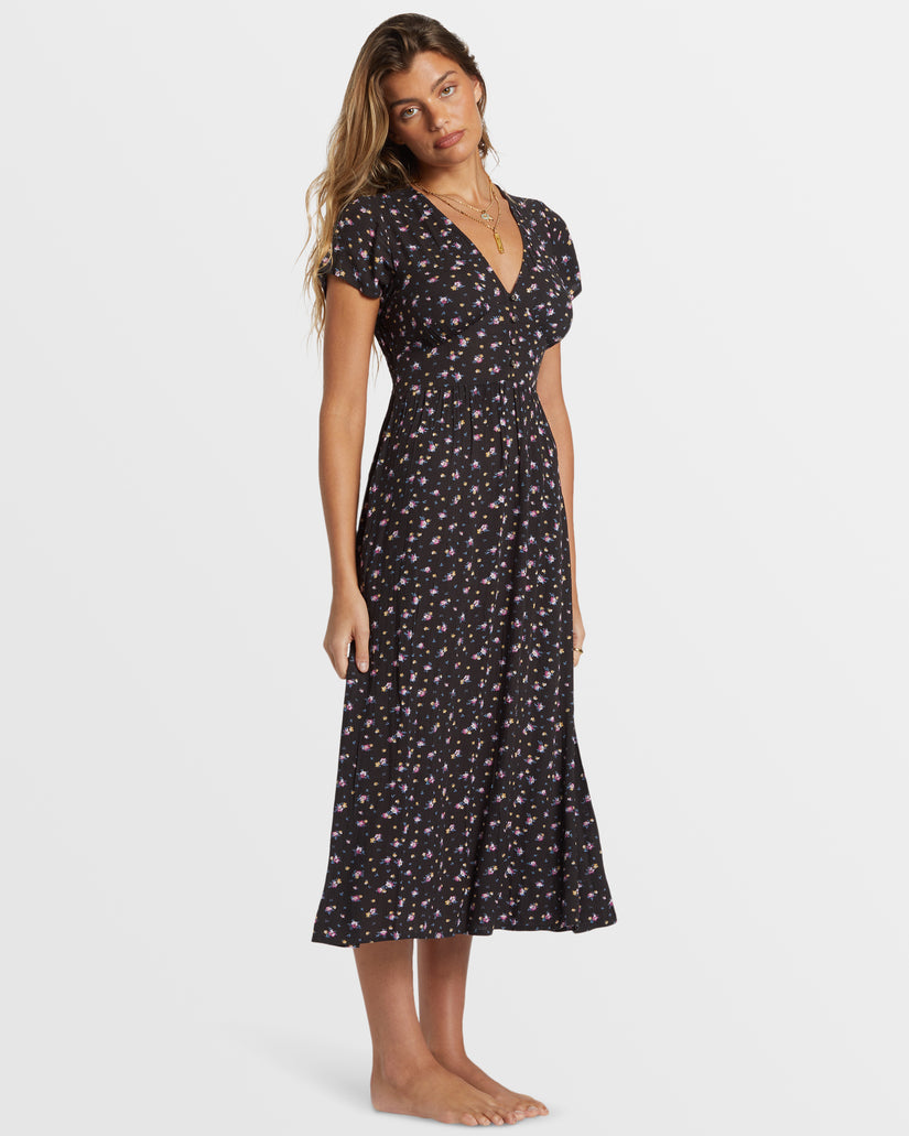 Morning Sky Midi Dress - Black Sands