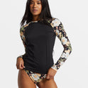 Lost Cove Long Sleeve Rash Guard - Black Pebble