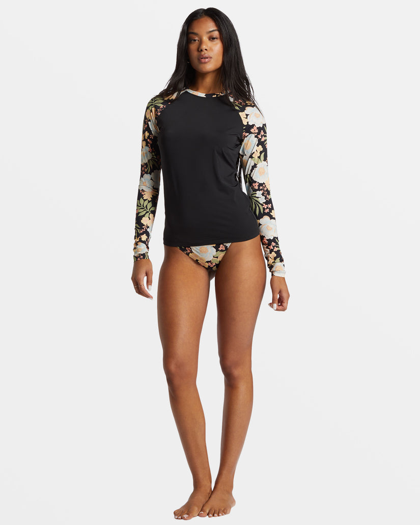 Lost Cove Long Sleeve Rash Guard - Black Pebble