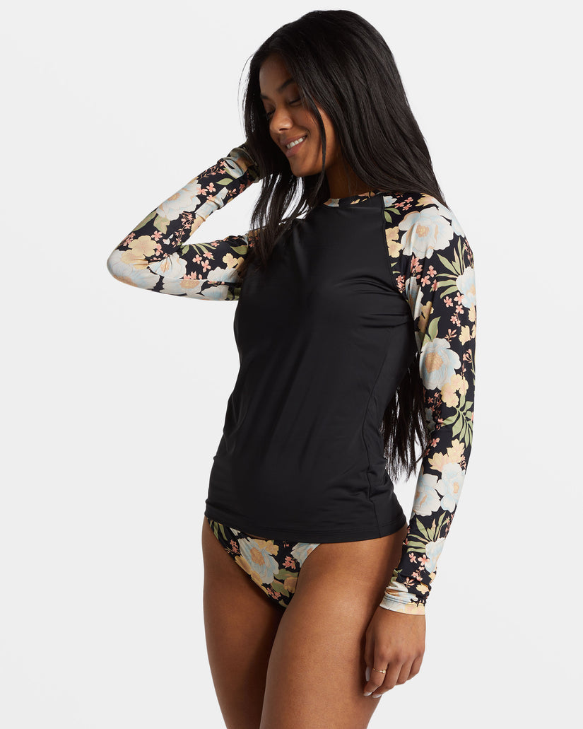 Lost Cove Long Sleeve Rash Guard - Black Pebble