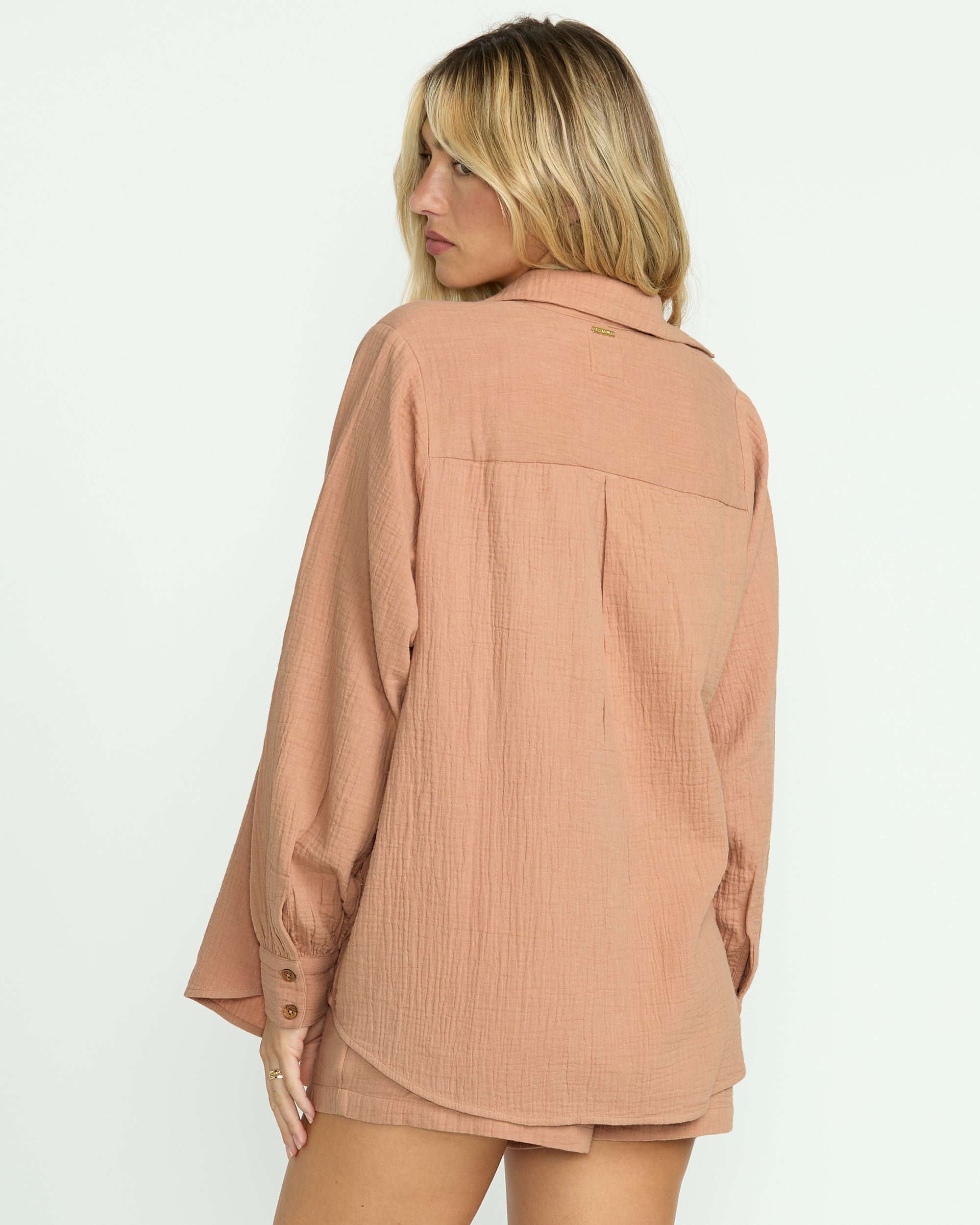 Sweet Swell Long Sleeve Shirt - Rose Brown