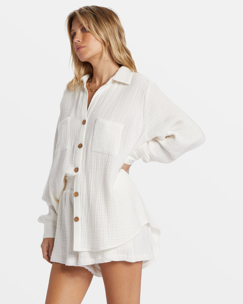 Swell Shirt Woven Shirt - Salt Crystal