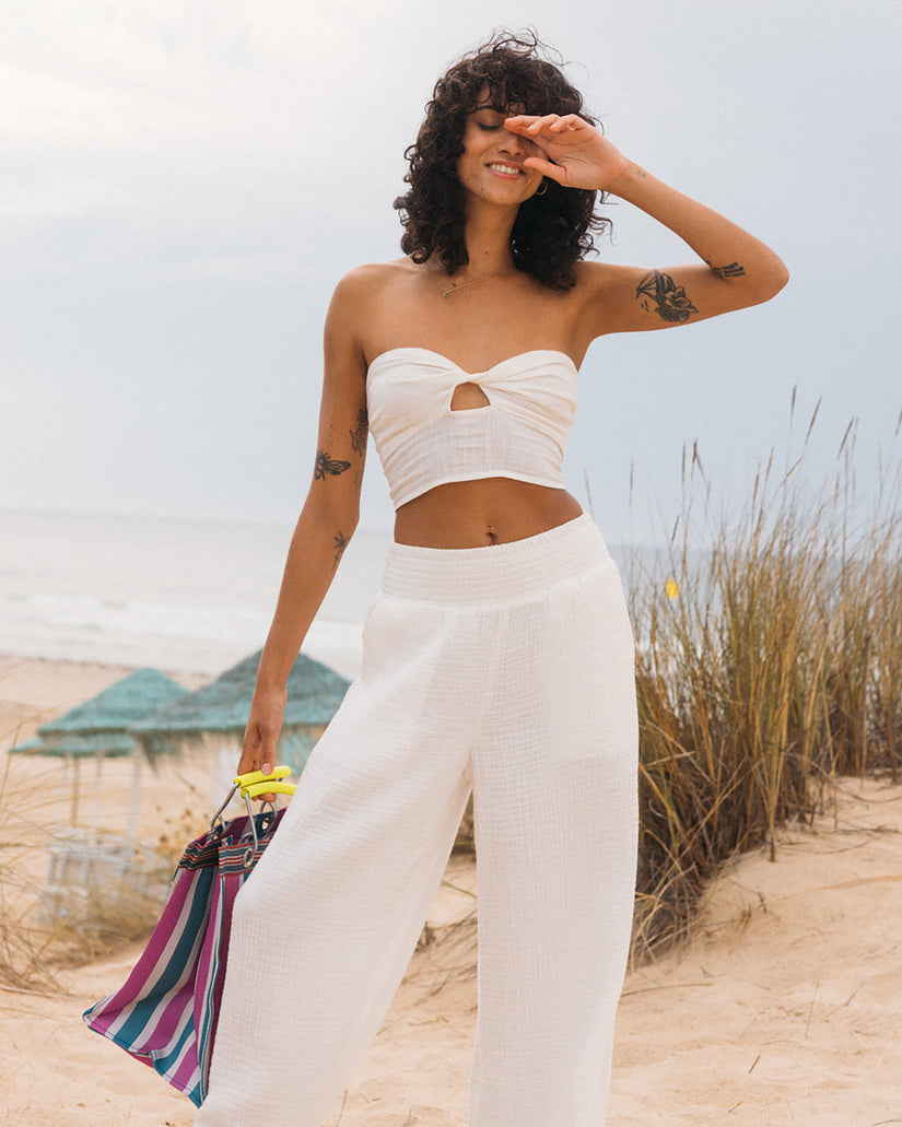 Wave Crush Tube Top - Salt Crystal