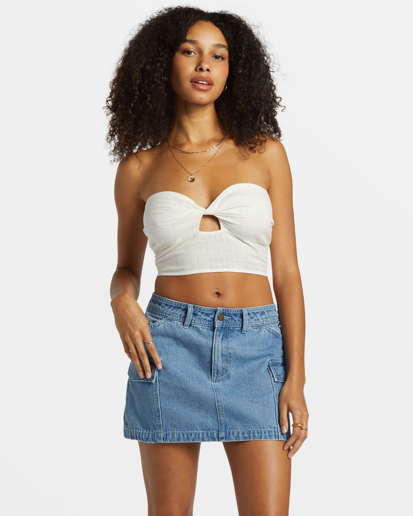 Wave Crush Tube Top - Salt Crystal