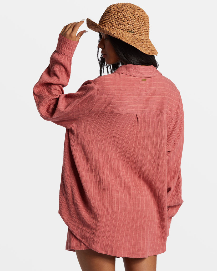 Swell Long Sleeve Shirt - Red Clay