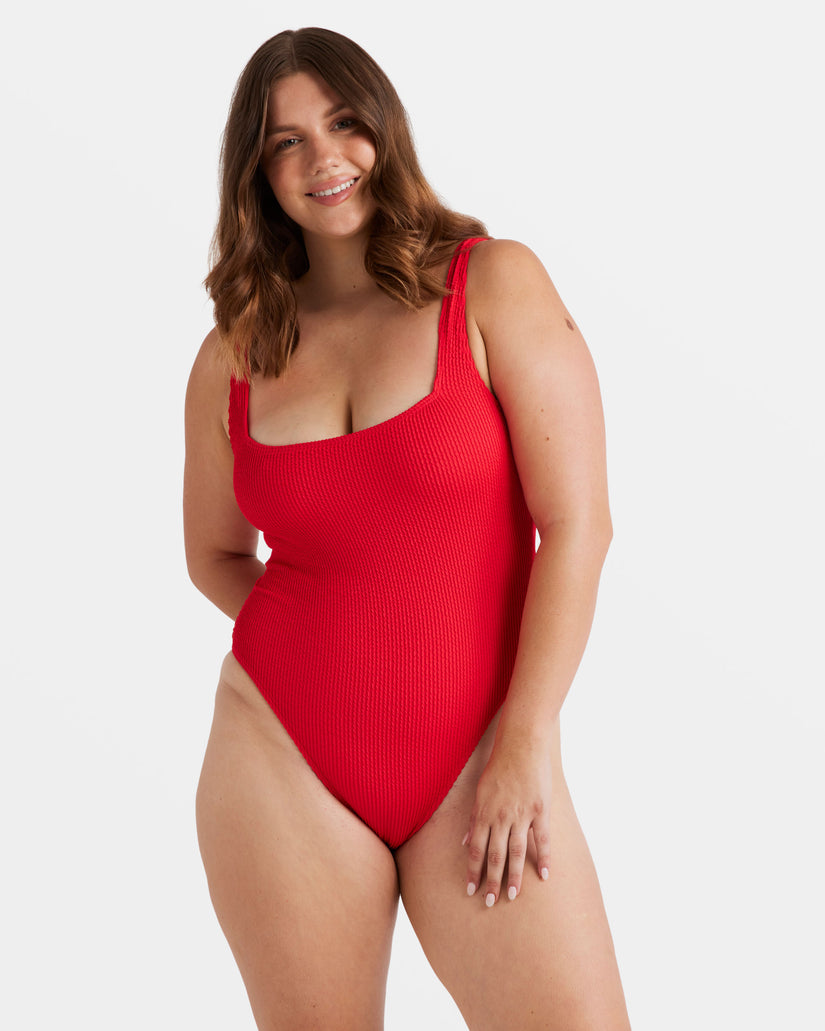 Summer High One Piece Swimsuit - Fiesta Red