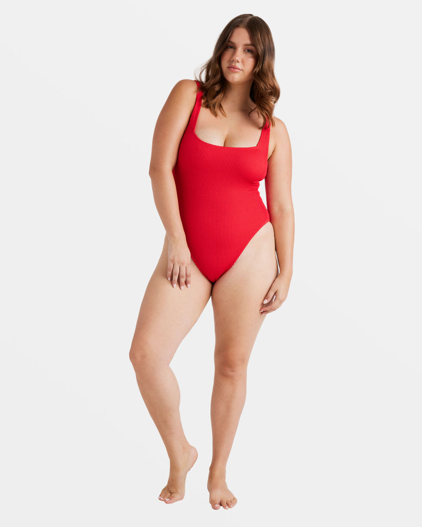 Summer High One Piece Swimsuit - Fiesta Red