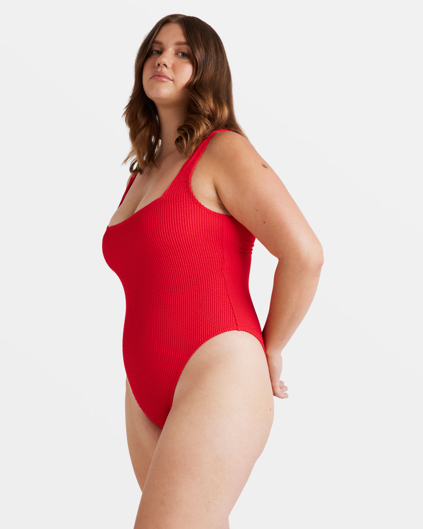 Summer High One Piece Swimsuit - Fiesta Red