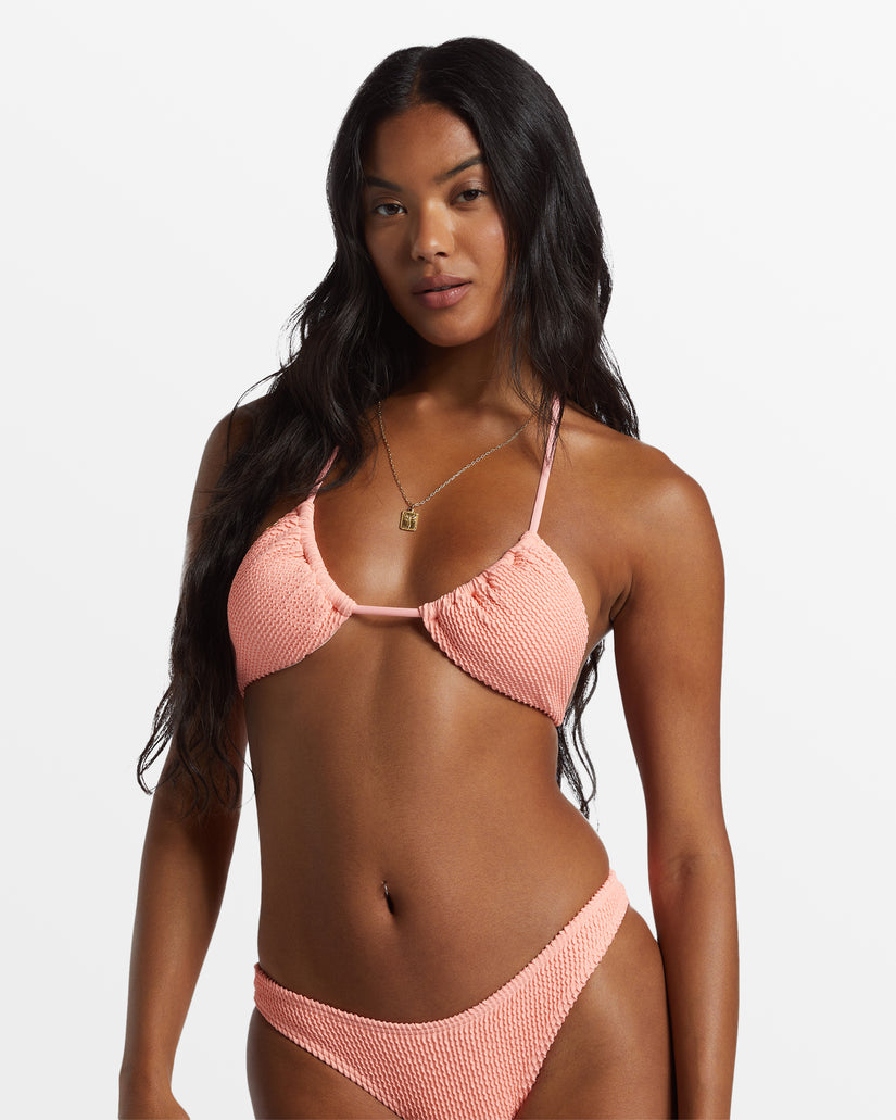 Summer High Multi-Way Triangle Bikini Top - Peach Tart