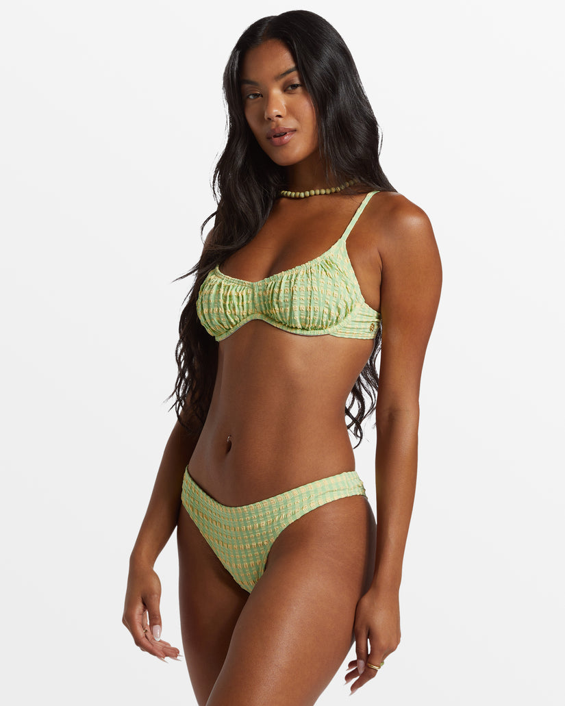 Wave Check Bliss Underwire Bikini Top - Bright Meadow