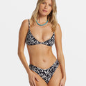 La Isla Charlie Fixed Triangle Bikini Top - Black Pebble