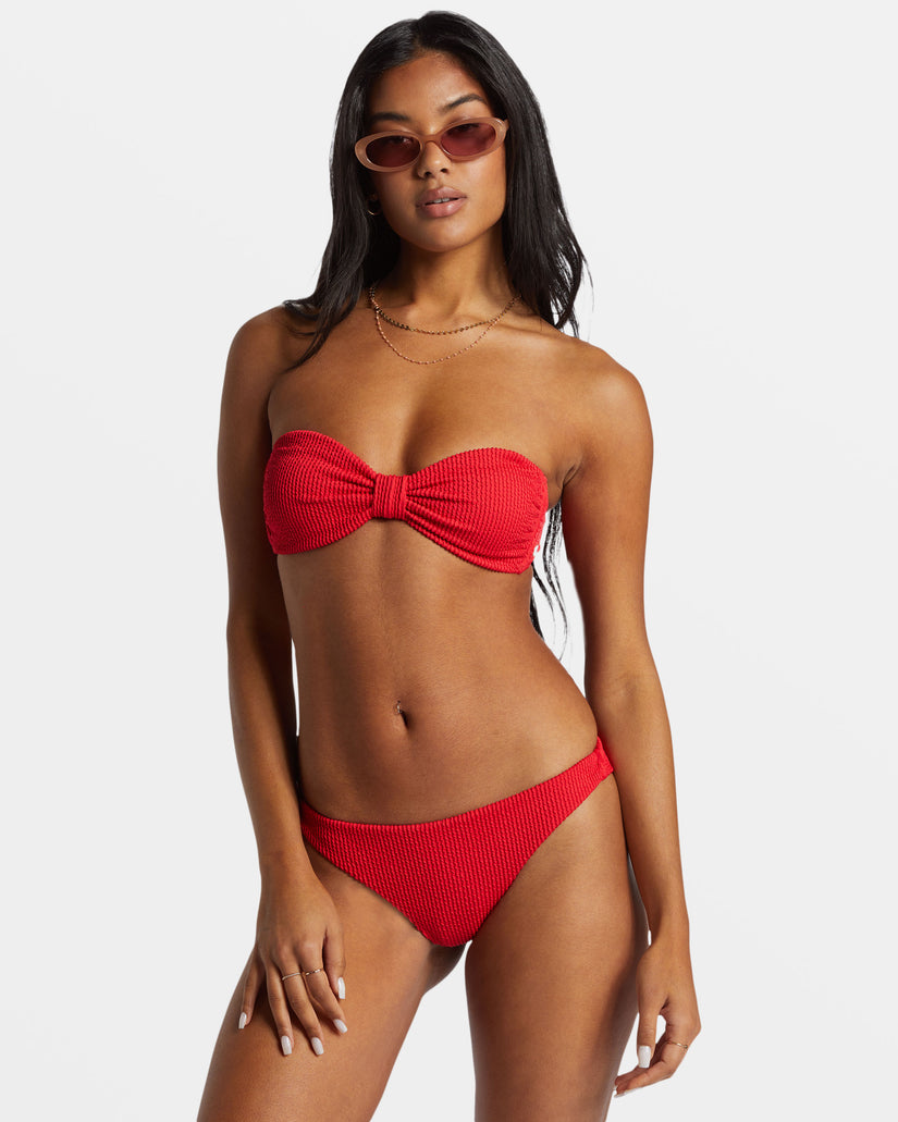 Summer High Tanga Bikini Bottoms - Fiesta Red