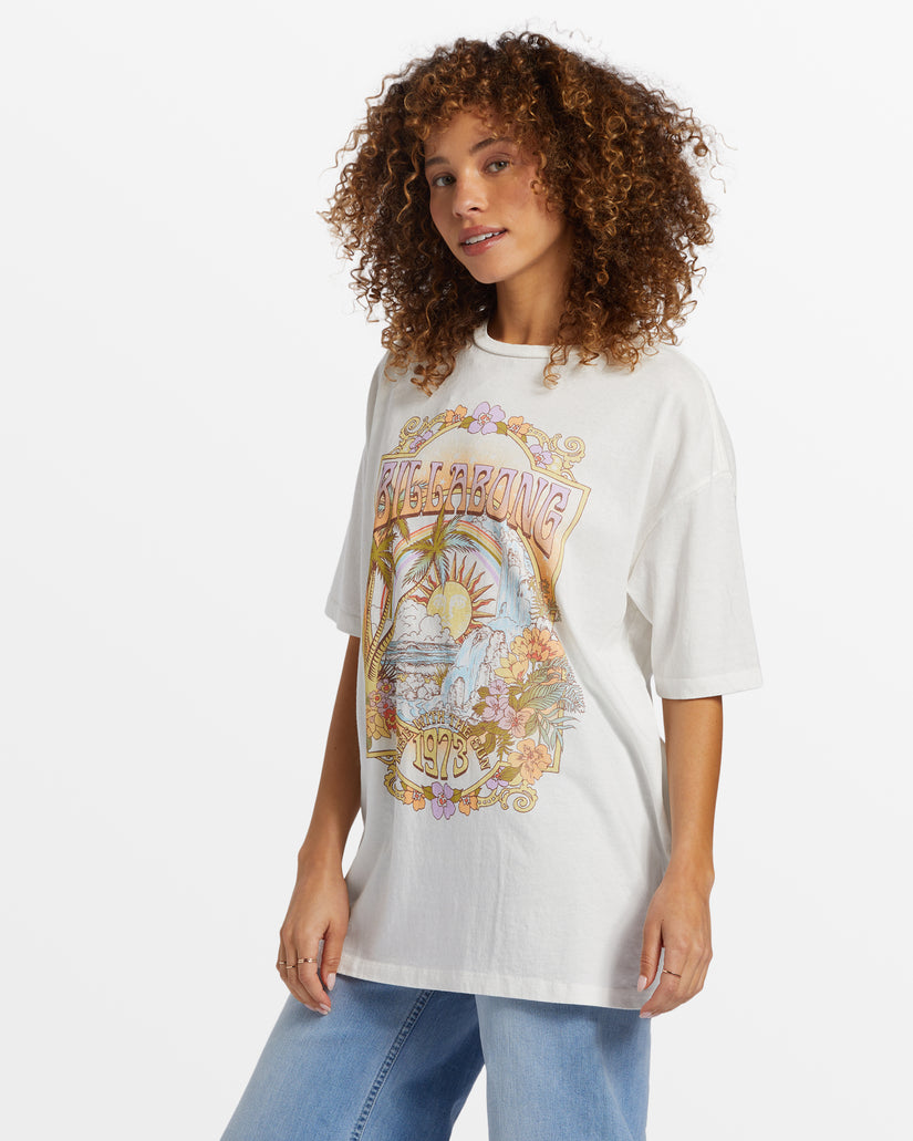 Golden Hour Oversized T-Shirt - Salt Crystal