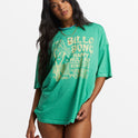 Hula Hut Oversized T-Shirt - Tropical Green