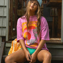 Sunrise To Sunset Oversized T-Shirt - Paradise Pink