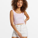 Take It Easy Cropped Tank Top - Sweet Pink