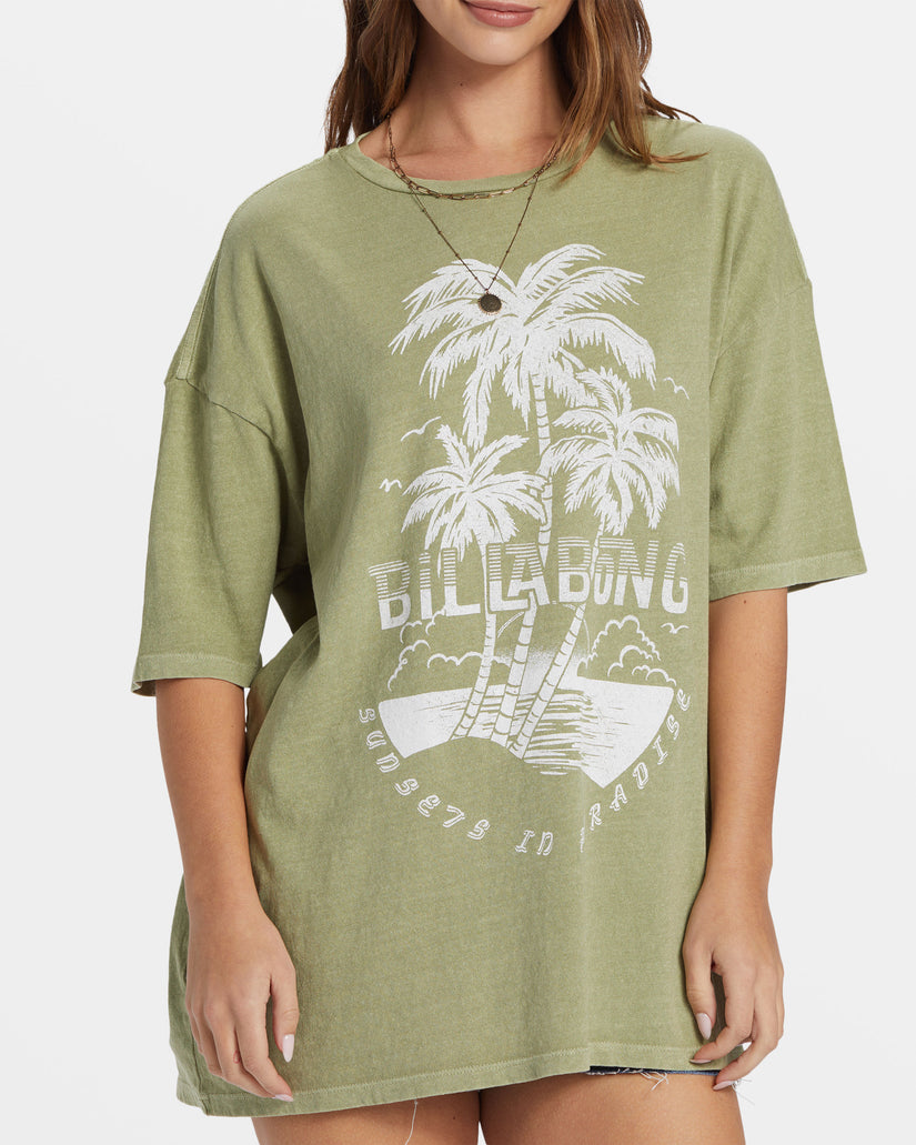 Tiki Tropics T-Shirt - Avocado