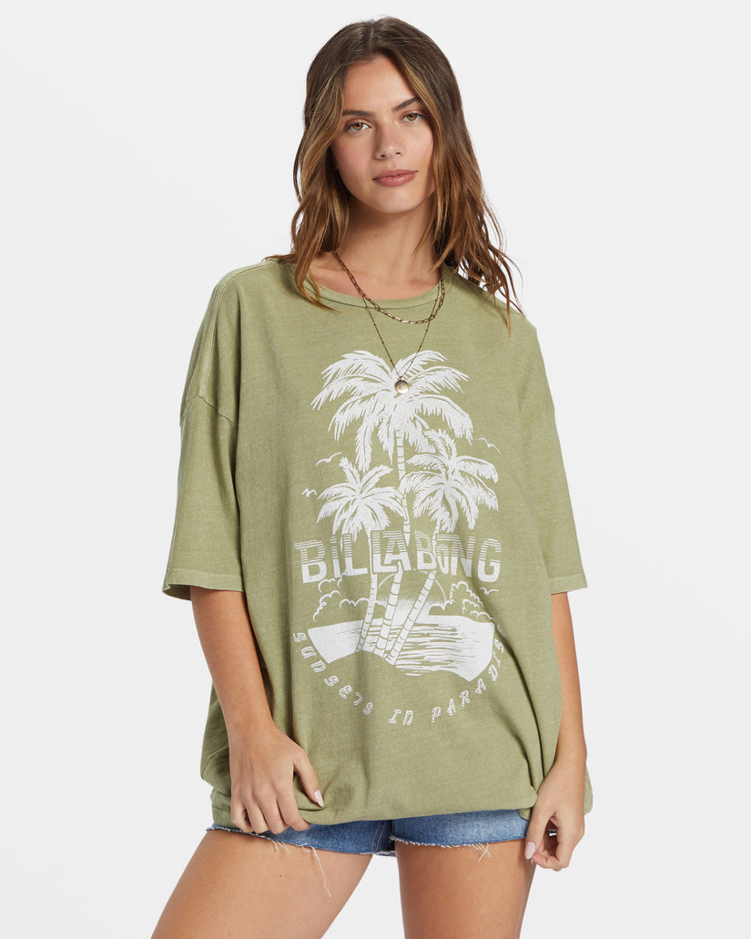 Tiki Tropics T-Shirt - Avocado