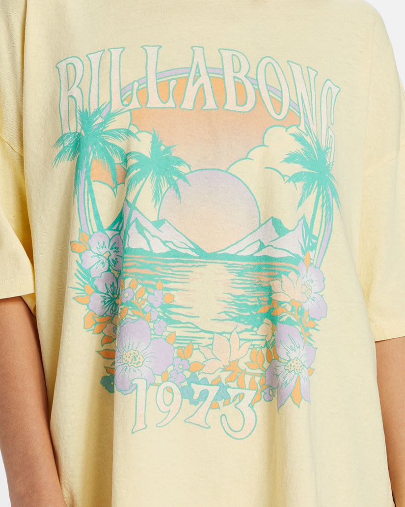 Island Holiday Oversized T-Shirt - Yellow