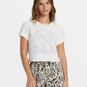 Sun Triangle Cropped T-Shirt - Salt Crystal