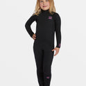 Toddler Girls 3/2mm Foil Back Zip Wetsuit - Black Orchid