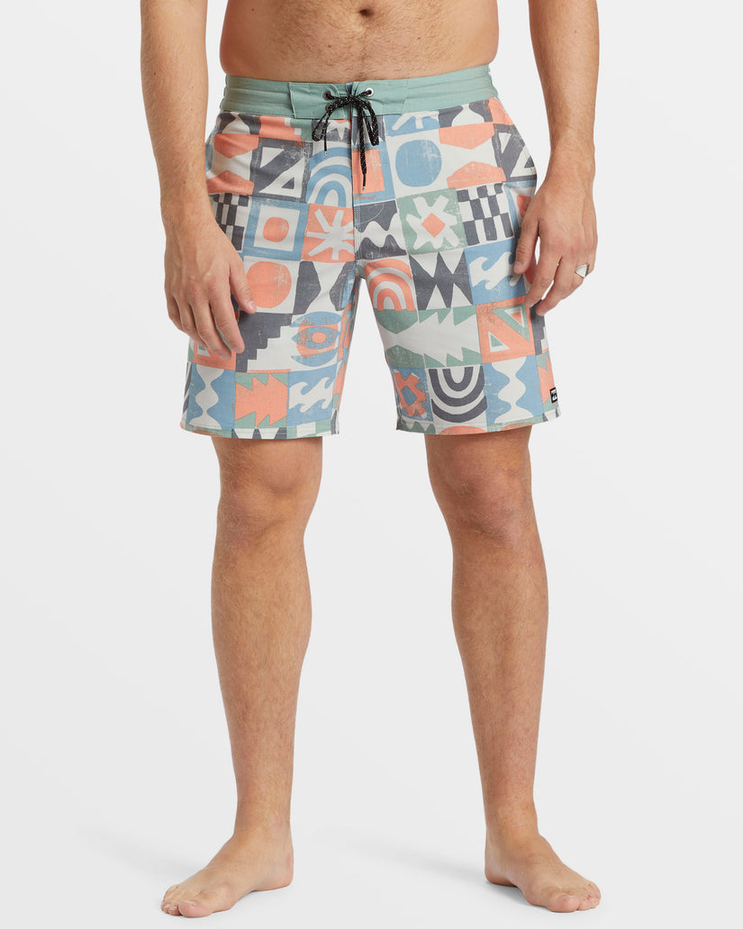 Sundays Lo Tide 19" Boardshorts - Washed Blue