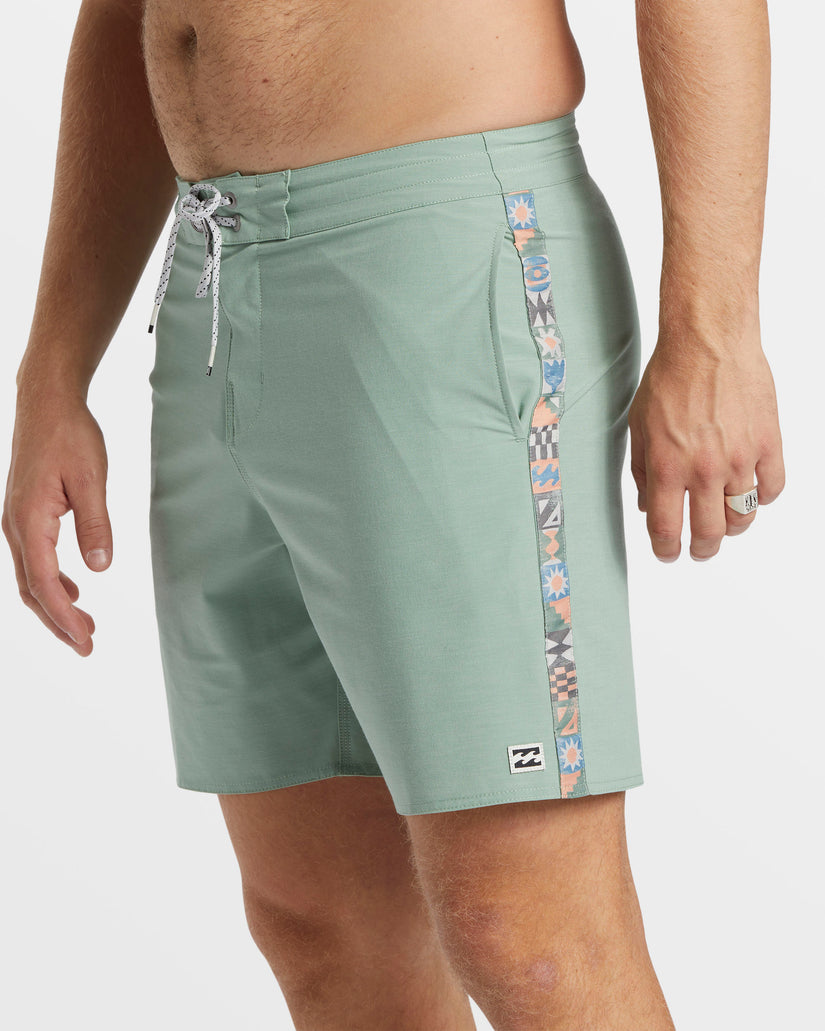 D Bah Lo Tide 18" Boardshorts - Sage