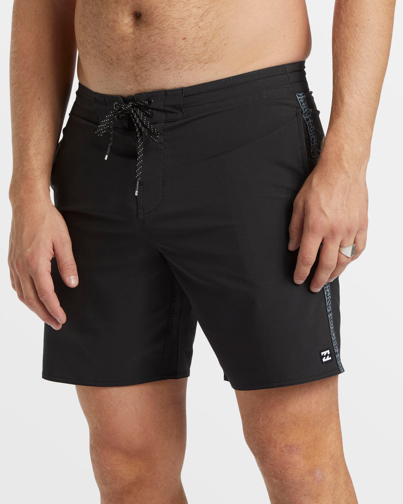 D Bah Lo Tide 18" Boardshorts - Washed Black