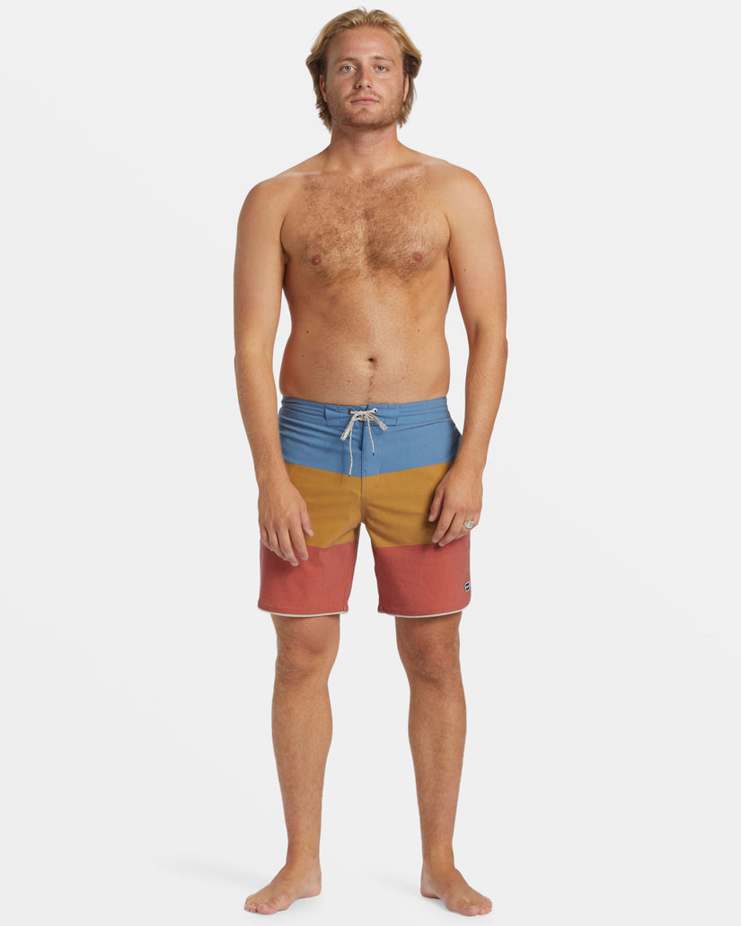 73 Lo Tide 18" Boardshorts - Dusty Red