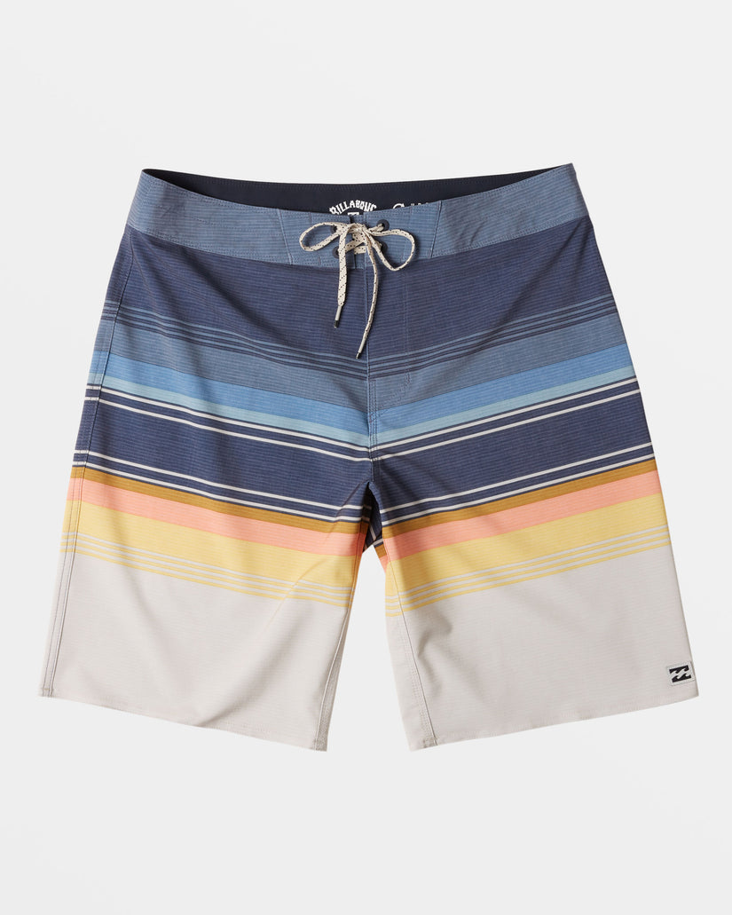 All Day Stripe Pro 20" Boardshorts - Dusty Navy