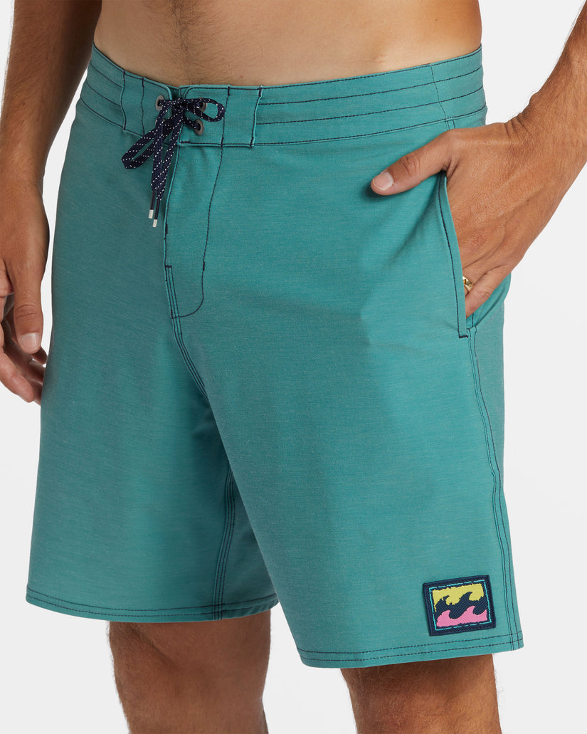 Every Other Day Lo Tide 17" Boardshorts - Jade Stone