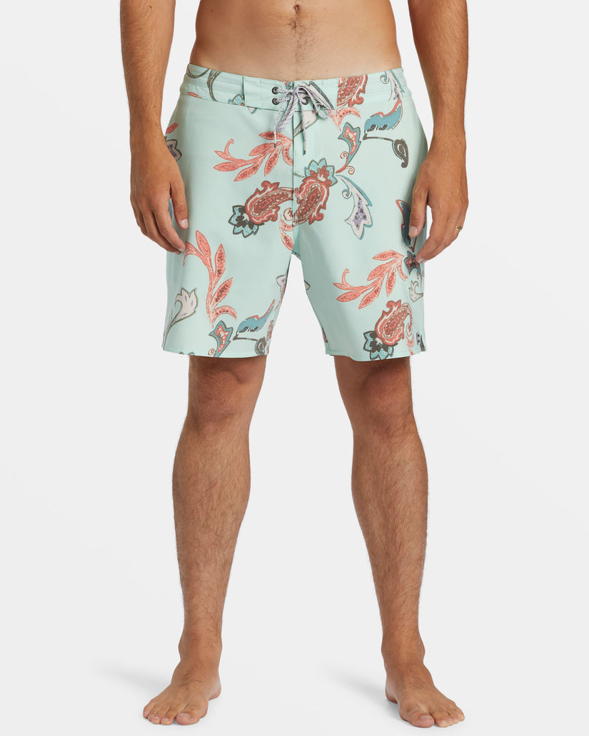 Good Times Lo Tide 18" Swim Trunks - Mist Green