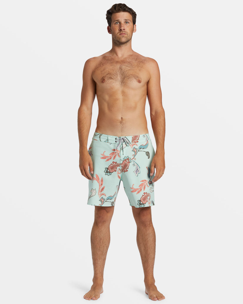 Good Times Lo Tide 18" Swim Trunks - Mist Green