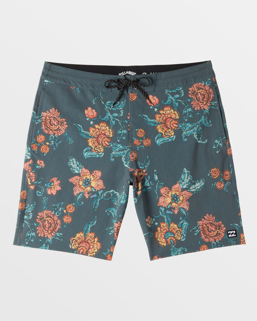 Good Times Lo Tide 18" Swim Trunks - Slate Green