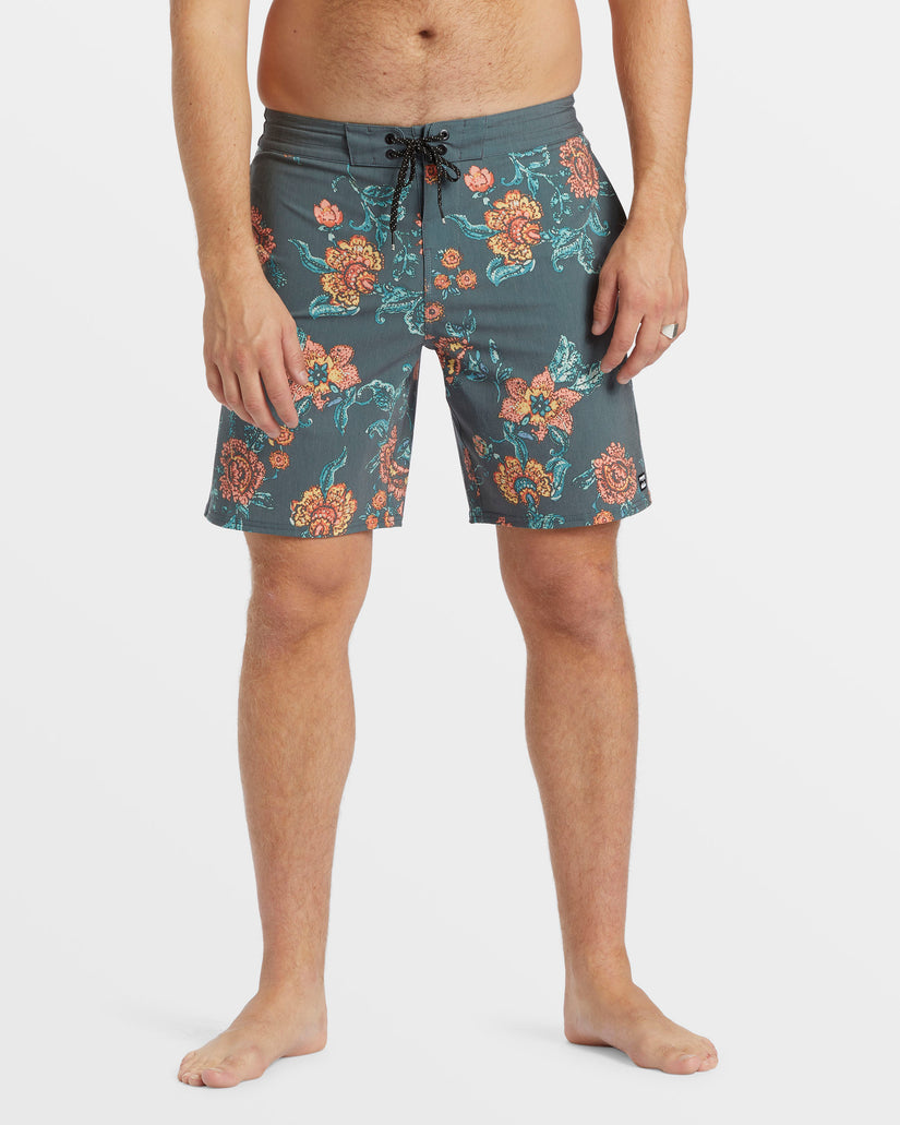 Good Times Lo Tide 18" Swim Trunks - Slate Green