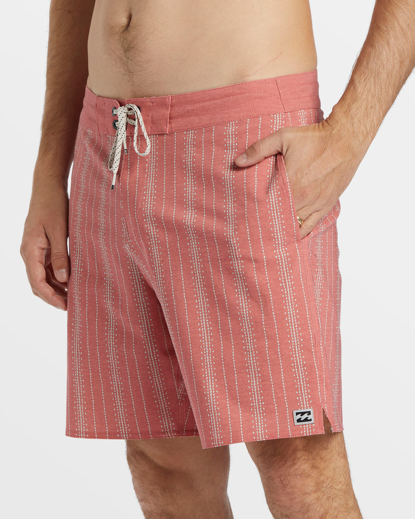 Good Times Lo Tide 18" Swim Trunks - Rose