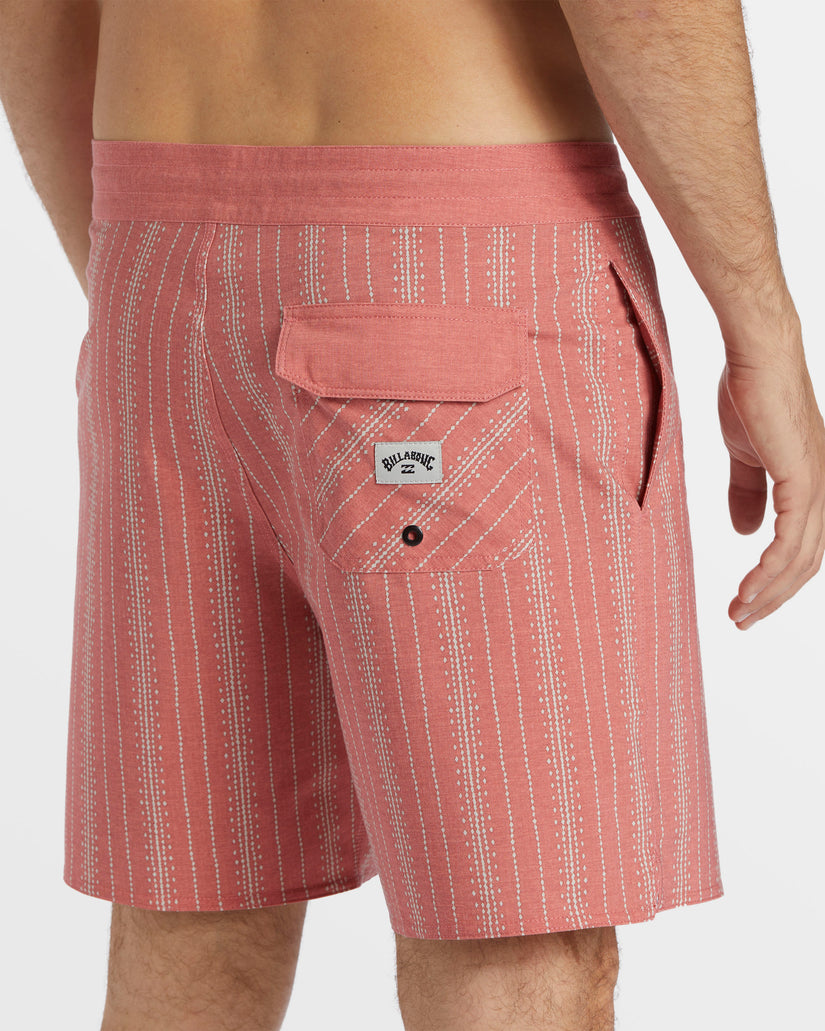 Good Times Lo Tide 18" Swim Trunks - Rose