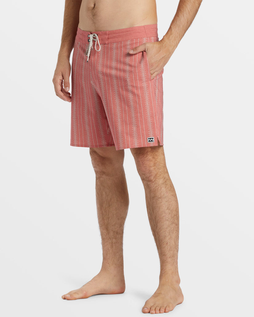 Good Times Lo Tide 18" Swim Trunks - Rose