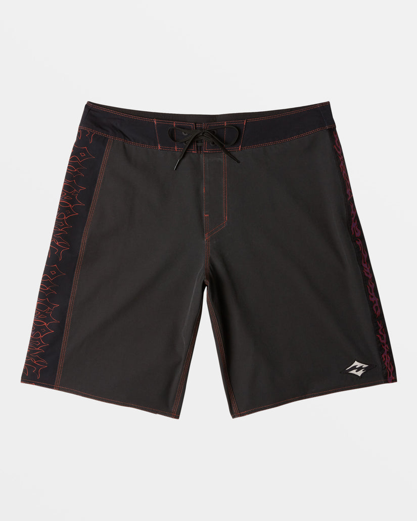 D Bah Immortal Pro Performance 20" Boardshorts - Washed Black