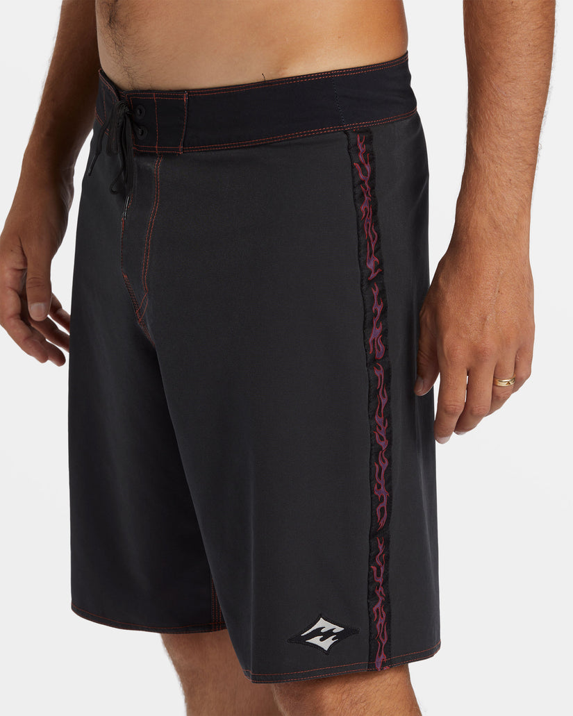 D Bah Immortal Pro Performance 20" Boardshorts - Washed Black