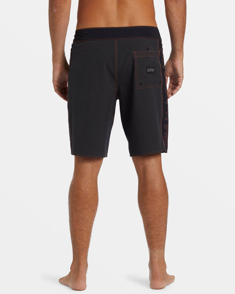 D Bah Immortal Pro Performance 20" Boardshorts - Washed Black