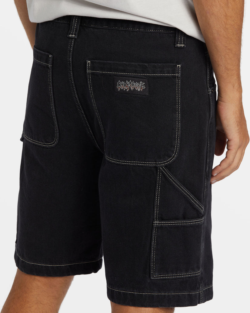 Bad Dog Immortal Workwear Denim Shorts - Black