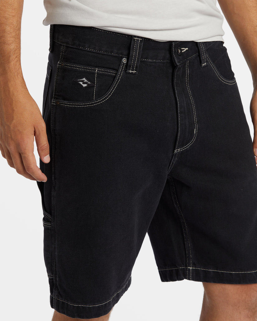 Bad Dog Immortal Workwear Denim Shorts - Black