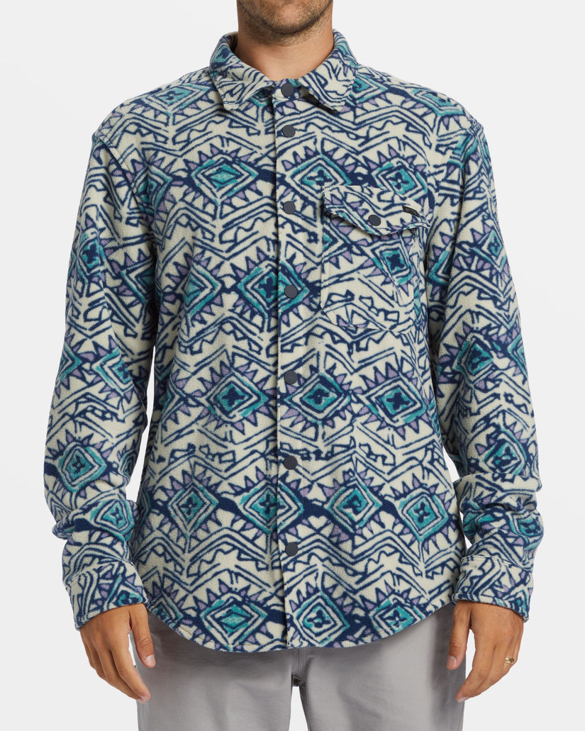 A/Div Furnace Long Sleeve Flannel Shirt - Slate Blue