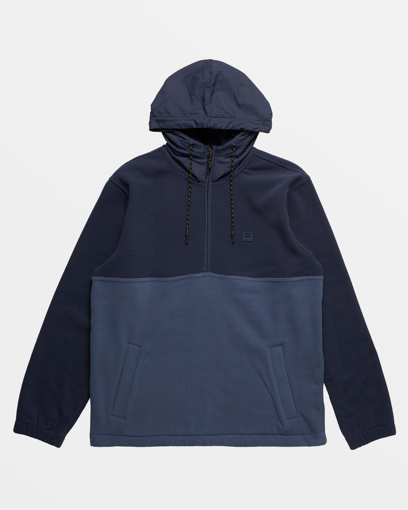 A/Div Boundary Hooded Half-Zip Pullover - Dusty Navy