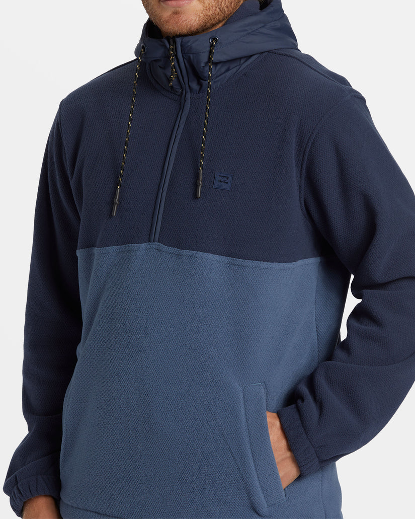 A/Div Boundary Hooded Half-Zip Pullover - Dusty Navy