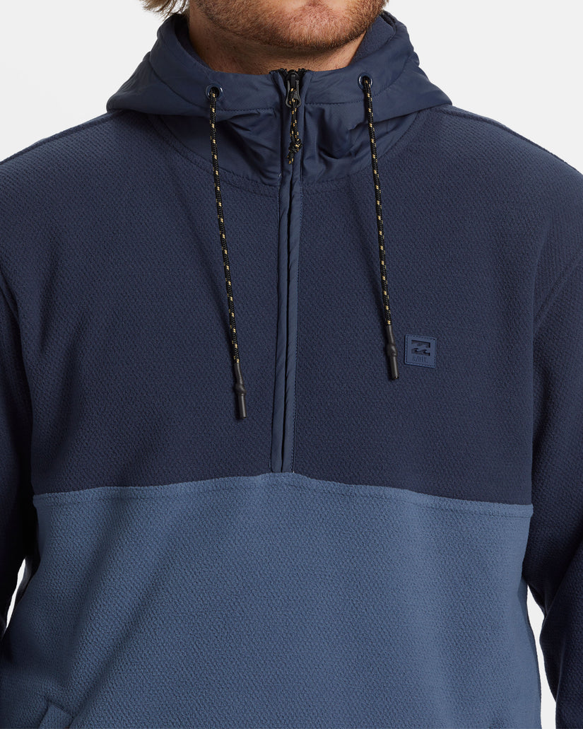 A/Div Boundary Hooded Half-Zip Pullover - Dusty Navy