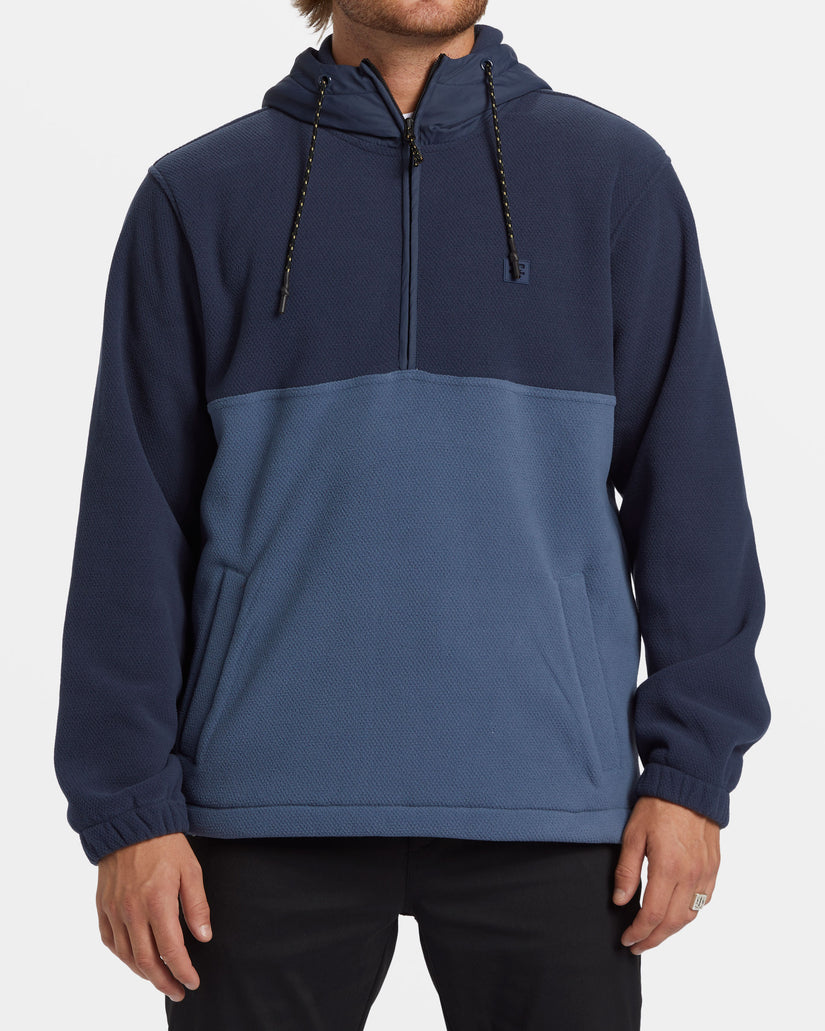 A/Div Boundary Hooded Half-Zip Pullover - Dusty Navy