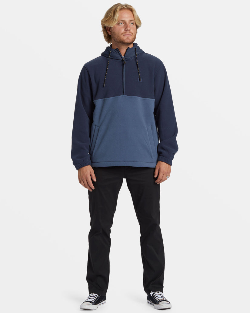 A/Div Boundary Hooded Half-Zip Pullover - Dusty Navy