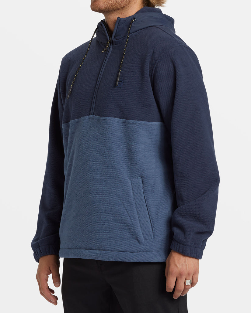 A/Div Boundary Hooded Half-Zip Pullover - Dusty Navy